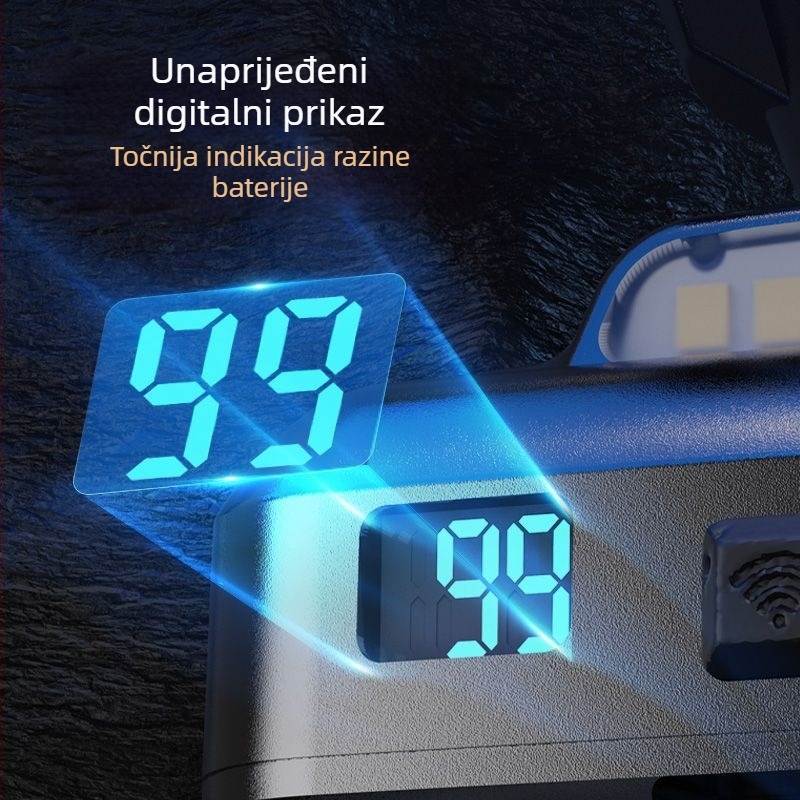 Night Pioneer čelna svjetiljka – punjiva LED, ručni pogon, 2400 mAh, 5W, domet iznad 500 m
