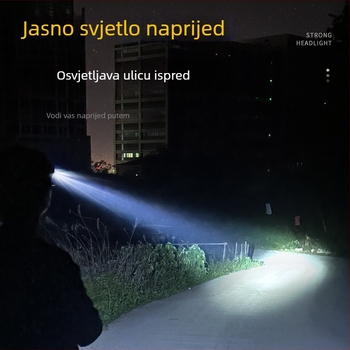 Punjaiva LED čelna lampica, model YT390A, vodootporna, domet 15 m, vrijeme rada 5 h