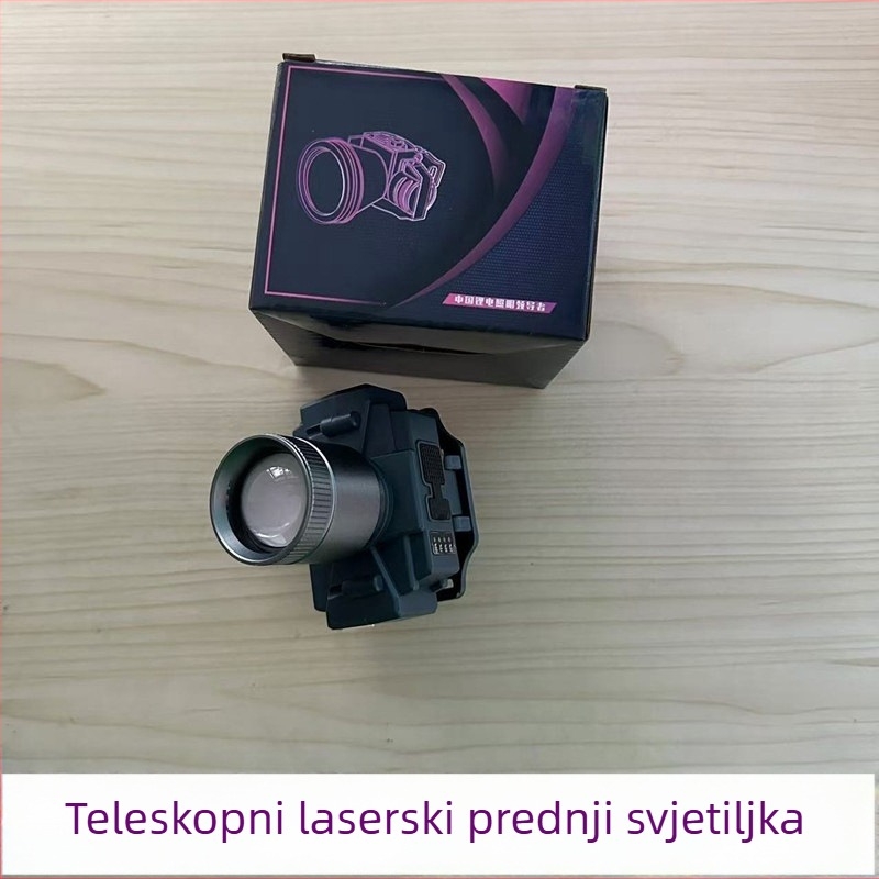 Čelna LED rudarska svjetiljka, punjiva, baterija 2000 mAh, 15W, 360° okret, ručna energija, uključeno punjač