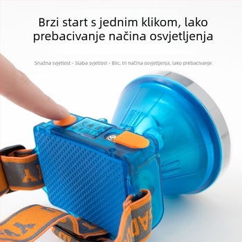 LED čelna svjetiljka za ribolov i kampiranje – dugi domet, 150–300W, baterija 5000–7500mAh, LED izvor, ABS kućište, punjiva, uključuje punjač