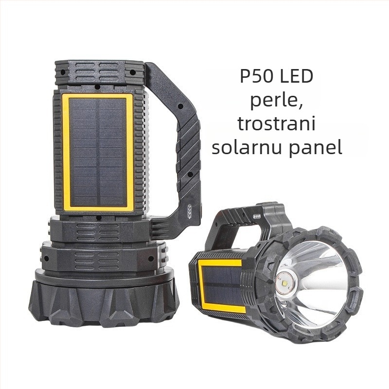 P50 LED svjetiljka sa solarnim napajanjem, 10W LED, dugotrajna, domet 200-500 m