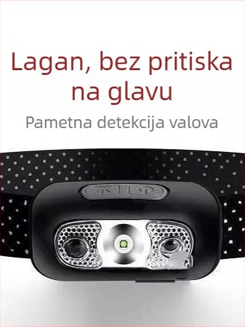 LED čelna svjetiljka – punjiva, na glavi, vodootporna, domet 10 m, trajanje 3–10 h