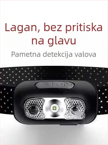 LED čelna svjetiljka – punjiva, na glavi, vodootporna, domet 10 m, trajanje 3–10 h