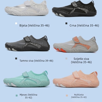 Vodene cipele s pet prstiju — protusklizne, prozračne, brzo sušeće, s Velcro zatvaračem