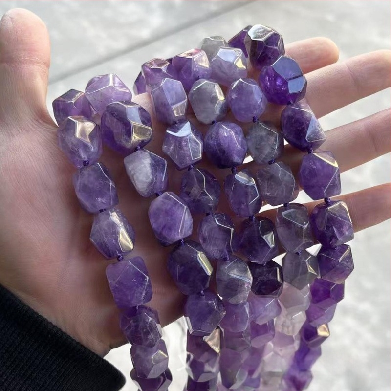 Binxin Jewelry Prirodne ametistne slobodne perle za DIY nakit – poluproizvod, rezanje, brušenje i poliranje