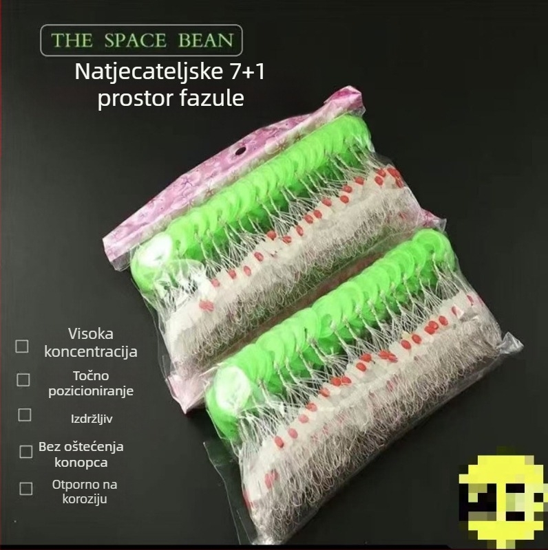 Prozirne silikonske kuglice za ribolov, pravokutna kolona, 7+1 komada, set ribarske linije