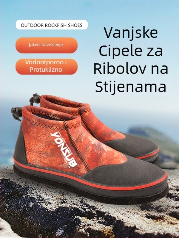 YonSub Yz010 cipele za ribolov — neopren gornji dio, filc potplat, za odrasle