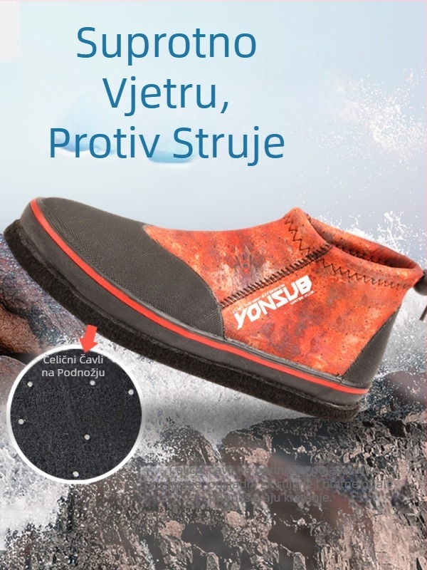 YonSub Yz010 cipele za ribolov — neopren gornji dio, filc potplat, za odrasle