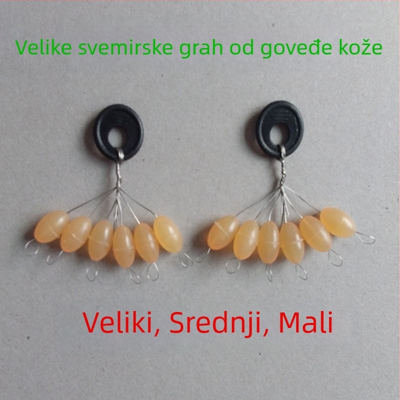 Set svemirskih perli za morski ribolov: svemirske perle, maslinaste perle i gumene perle