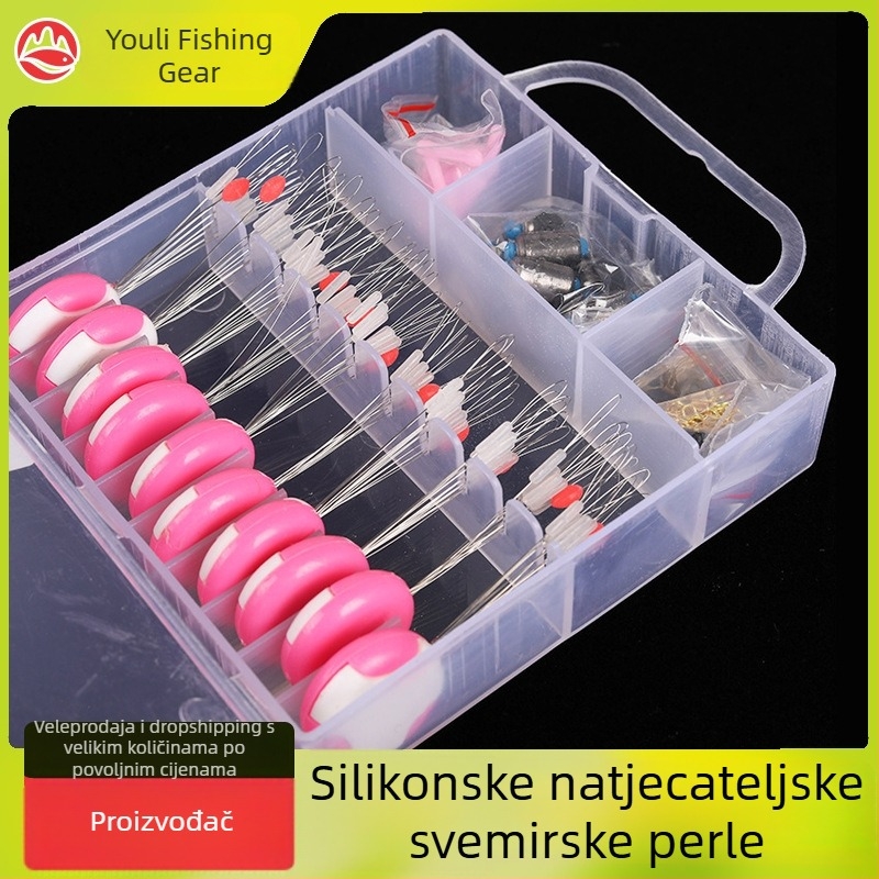 Silikonske Space Beans za natjecanja, set od 10 komada s 7+1 anti-zamot zrno i prsten u obliku osmine za natjecanje