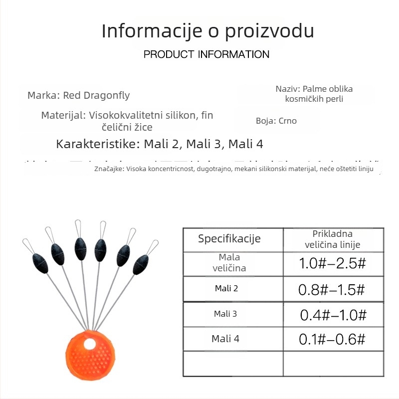 Set dodatne opreme za ribolov - Space Bean, 48 paketa po ploči, visoka koncentričnost