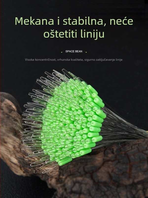 Silikonske Space Beans s zaključnim elementima – Ribolovni dodaci; Materijal: Silikon; Podrijetlo: Anhui; Vrsta proizvoda: Space Beans; Značajka: Zaključavanje