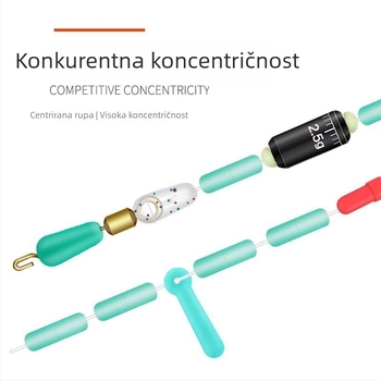 Prozirni silikonski skup vesmirskih perli, ultra čvrst, s mrljastom vodeno-zelene boje, dodaci za liniju