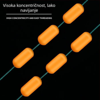 Kucheng silikonska pozicionirajuća perla za ribarsku liniju – visoka koncentriranost, lako prolaženje, spacer perla za natjecateljske linije