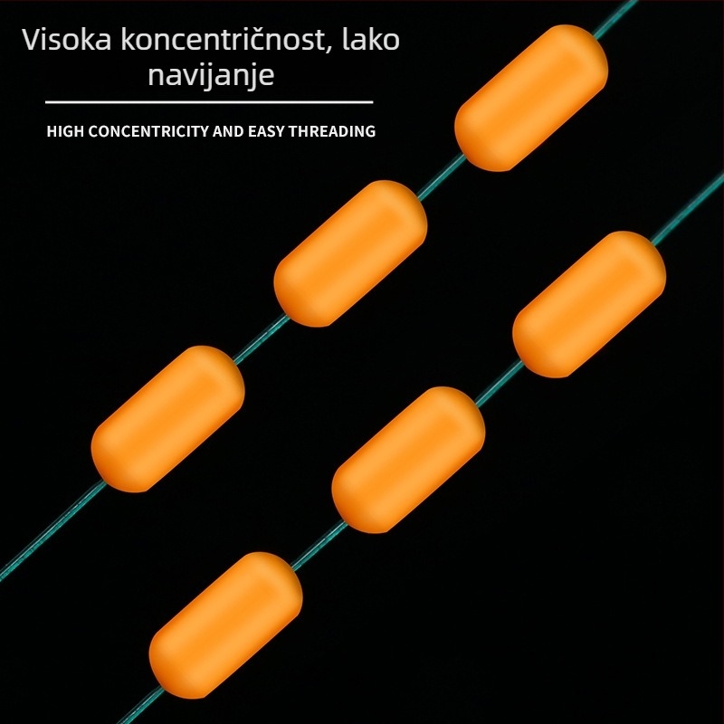 Kucheng silikonska pozicionirajuća perla za ribarsku liniju – visoka koncentriranost, lako prolaženje, spacer perla za natjecateljske linije