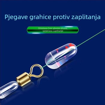Space Beans poboljšana verzija, set od 10 dijelova (7+1+1), silikonski plovci za vodene biljke, anti-tangle beads, ribolovni dodaci