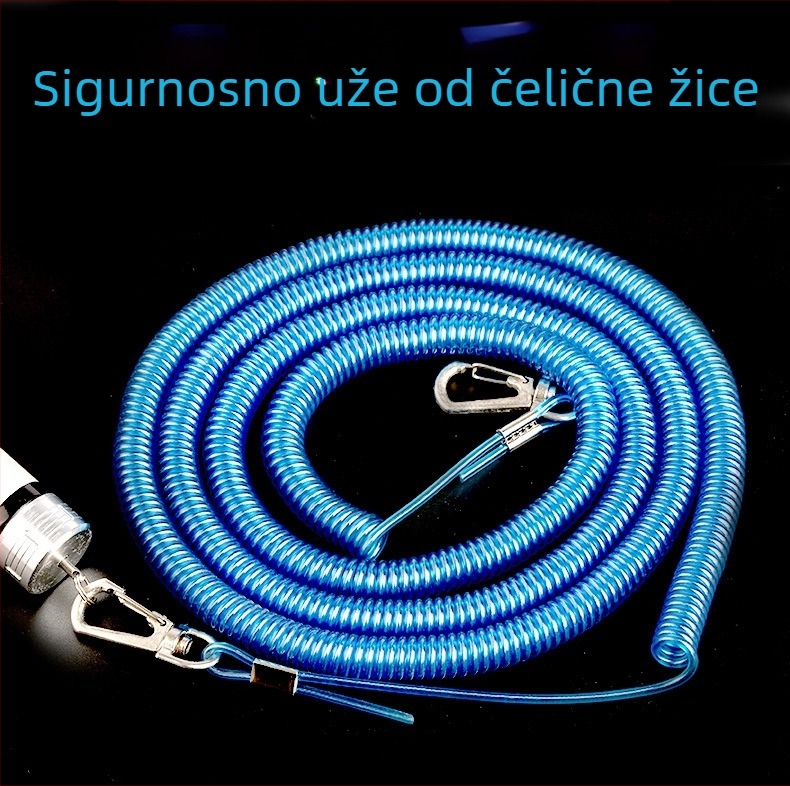 Čelično žično zadržavanje za štap za ribolov, duljina 3–20 m, zaštitni uže za štap s space beads