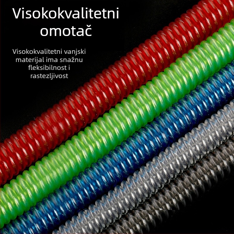 Čelično žično zadržavanje za štap za ribolov, duljina 3–20 m, zaštitni uže za štap s space beads