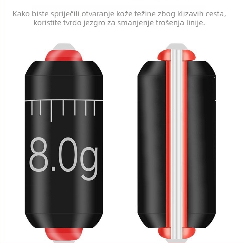 Xin Chaoyue Set klizećeg plovka za ribolov – Silikonske zrne, Prstenovi u obliku osmine, Brzi olovni set