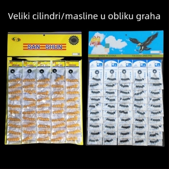 Svijetleća plovka za velike ribe, cilindrično crno tijelo u obliku masline