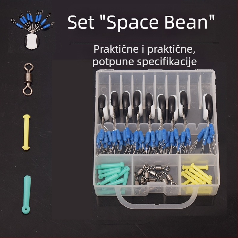 Set ribolovnih dodataka s vesmirske perle, 7+1 i 7+2 čvrste perle, uključuje perle protiv zaplitanja