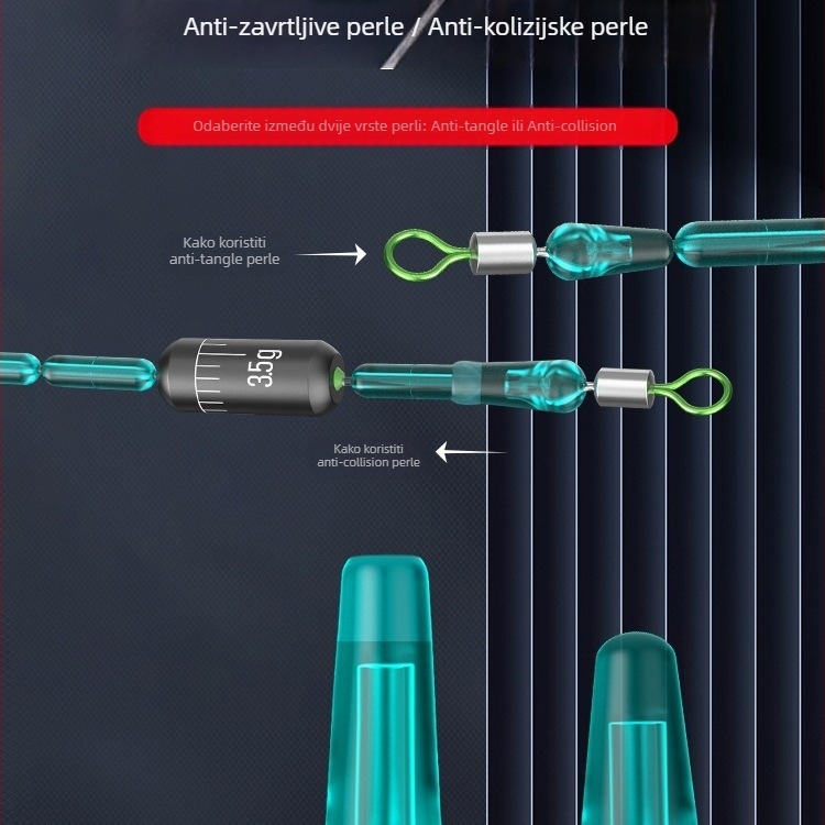 Set ribolovnih dodataka – Materijal: svila cvijeta, Space Bean set od 10 komada, uključuje glavnu liniju i male komponente