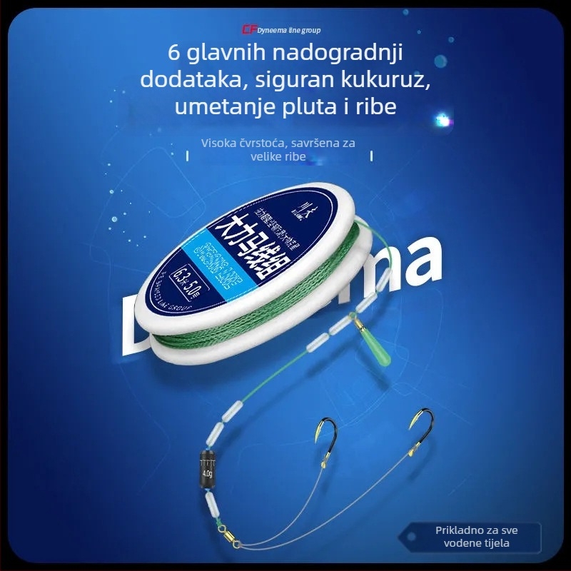 Set glavne linije s udicama za ribolov – materijal PE; Podrijetlo: Kopno Kine; Mjesto lova: Drugo