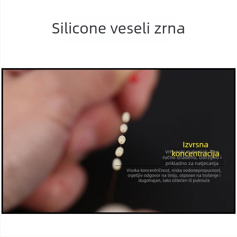 Oprema za ribolov: silikonske perle, otporne gumene perle, cilindrične razmakne perle 7+1