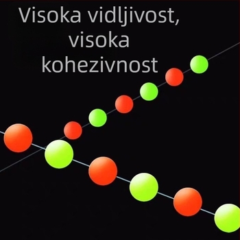 Silikonski set za ribolovnu liniju s kosmičnim perlama, perlama visoke vidljivosti, priborom za ribolov u teku, sferično fluorescirajući elementi