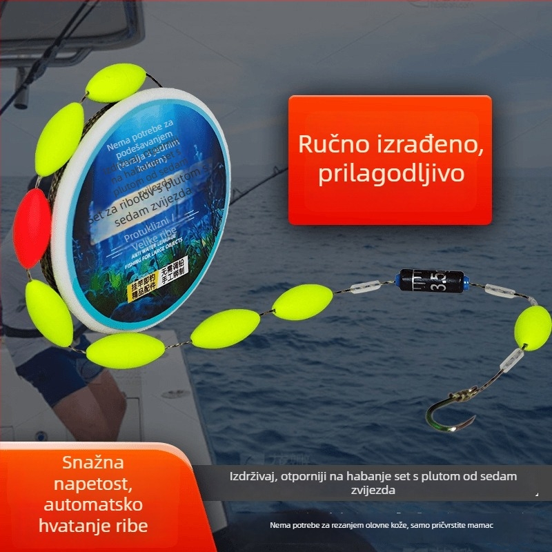 Set glavne ribolovne linije s plovkom od sedam zvjezdica, gotov tradicionalni no-tune komplet; materijal: Dali horse line; mjesto ribolova: rijeka