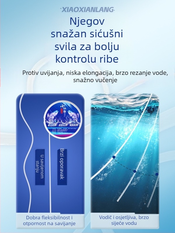 Ribolovni rig set s najlonskom glavnom linijom, 100 m, za ribolov uz rijeke i jezera