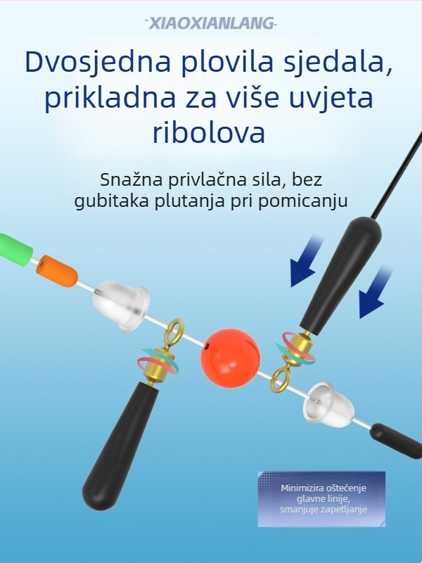 Ribolovni rig set s najlonskom glavnom linijom, 100 m, za ribolov uz rijeke i jezera