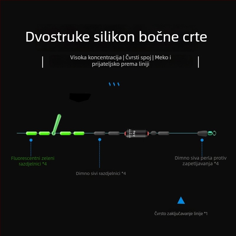 Ručni set glavne linije za natjecateljski Tai-diao ribolov s visoko napetom najlonskom linijom