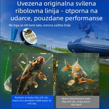 Set glavne linije za ribolov s motivom sirene i francuskih točkica, bez čvorova, unaprijed zavezan