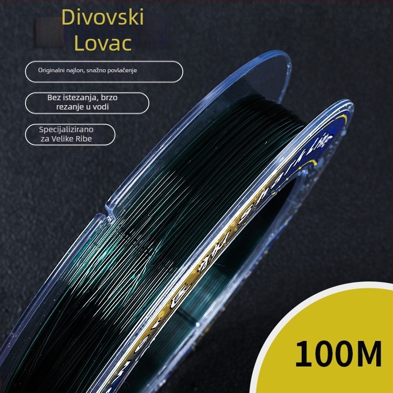 Glavna ribolovna linija — najlon, duljina 100 m, nosivost 30 kg, 5 komada u kutiji