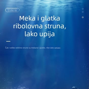Glavna linija za velike ribe s nizom perlica, lagano ojačana, otporna na zaplitanje, namijenjena ribolovu u crnim jamama