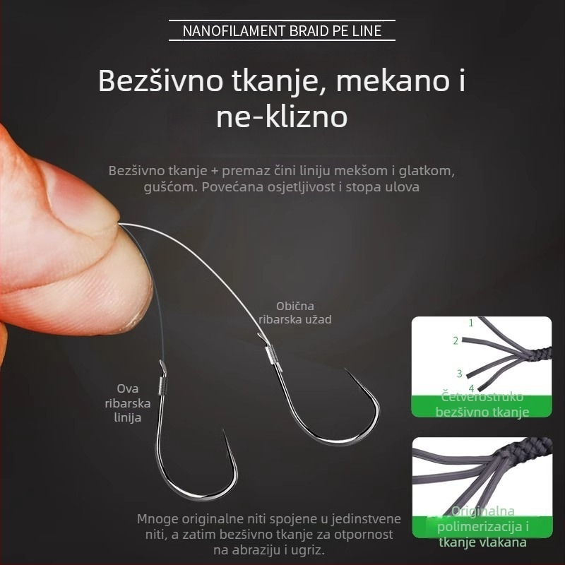 Well muxuan PE glavna linija za ribolov, snažna, kutija s 100 komada