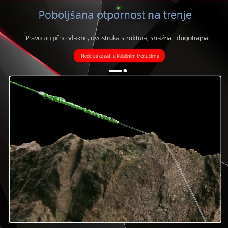 Podlini za ribolov od karbonskih vlakana, nosivost 20–220 lb