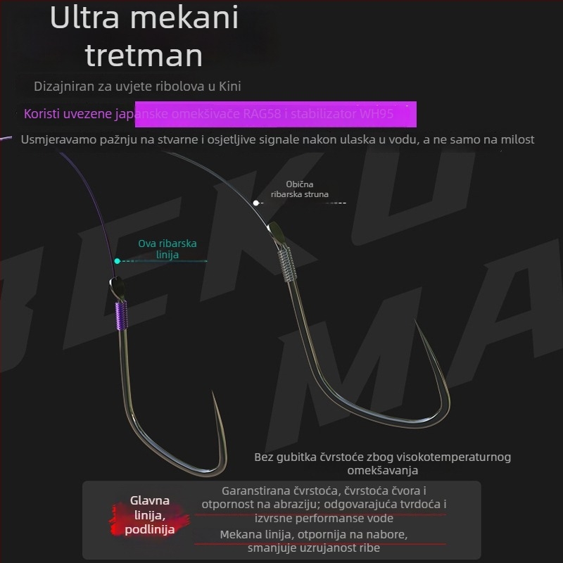 Yu dangdao podlinijska najlonska ribolovna linija, visoke čvrstoće, 10 rolni u kutiji