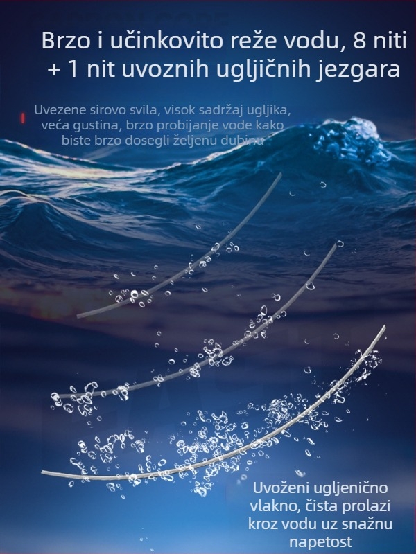 Heidi glavna linija za ribolov, karbonsko jezgro Hercules