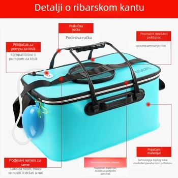 Koš za žive ribe sa sklopivim EVA dizajnom, ojačan i višestruke namjene (Materijal: EVA; Bruto težina: 1)