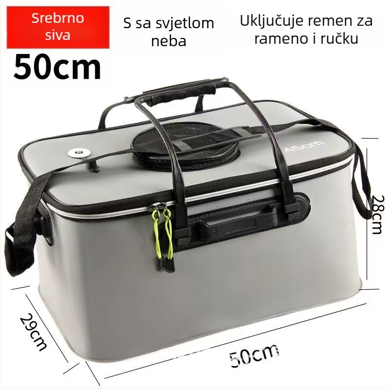 Koš za žive ribe sa sklopivim EVA dizajnom, ojačan i višestruke namjene (Materijal: EVA; Bruto težina: 1)