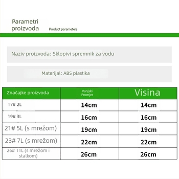 ABS sklopiva kanta za žive ribe s poklopcem i užetom, prenosiva kanta za ribolov