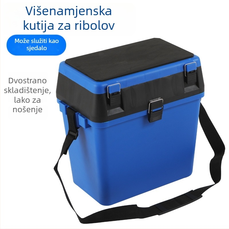 Višenamjenska kutija za ribolov mamaca, lagana sjednica kutija, debela konstrukcija, otporna na habanje, otporna na padove (Materijal: Drugo; Ukupna težina: Drugo)