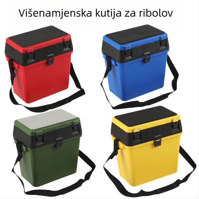 Višenamjenska kutija za ribolov mamaca, lagana sjednica kutija, debela konstrukcija, otporna na habanje, otporna na padove (Materijal: Drugo; Ukupna težina: Drugo)