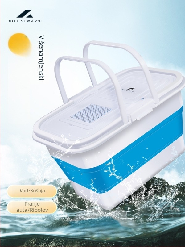 Sklopiva košnica za žive ribe za ribolov, višenamjenska kutija za mamce, prijenosni čvrsti spremnik vode