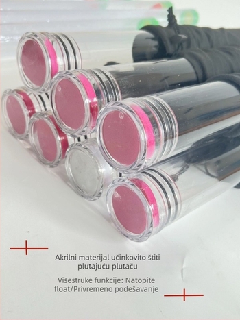 Prozirni produženi cijev za plovke za ribolov – s višestrukim odjeljcima, akril