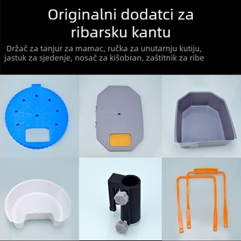 DIY dodaci za prilagodbu ribarske kante s ručkom i poklopcem, umetanje štapova i nosač kišobrana (Marka: Drugo; Materijal: Drugo)