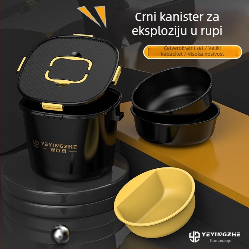 ABS set od četiri posude za mamce s kaiševima za ribolov