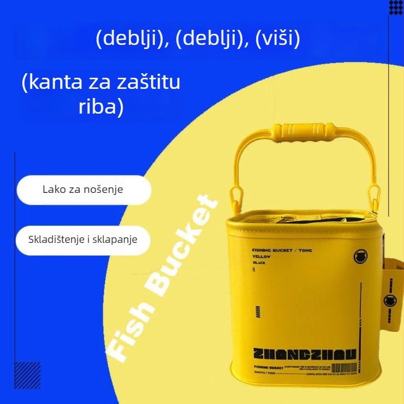 Sklopiva EVA kutija za ribolov za živu ribu, prijenosna s ručkom, izdržljiva konstrukcija
